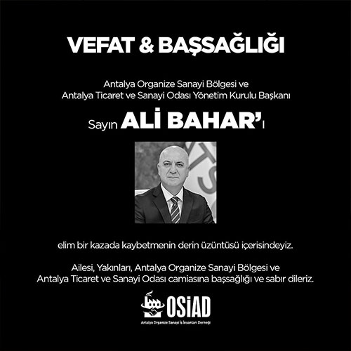 ALİ BAHAR VEFAT